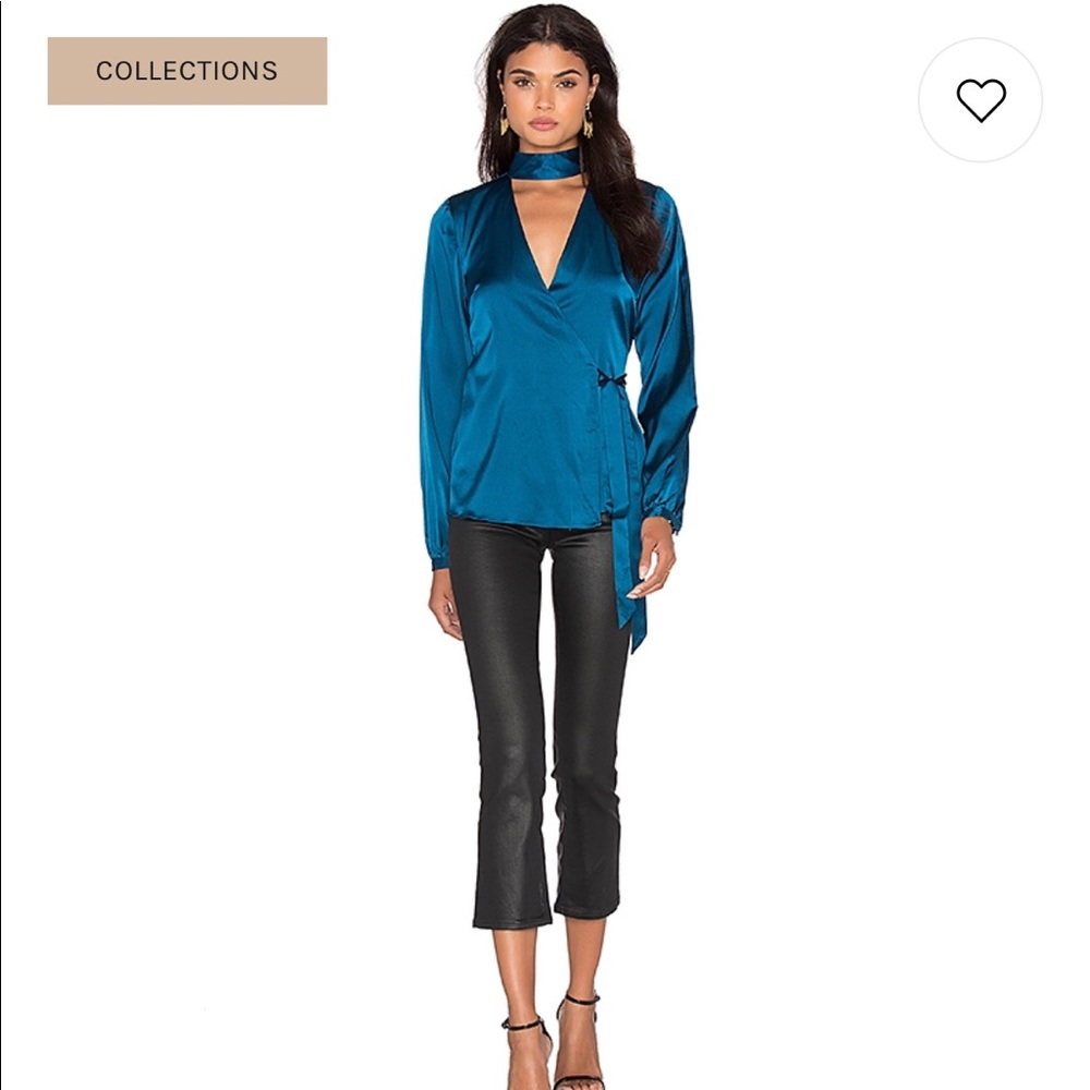 LPA Satin Blouse from Revolve sz XS